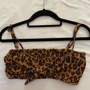 Leopard bikini top